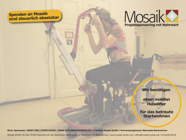 Mosaik GmbH - Hebelift Startwohnen Mosaik GmbH in Graz